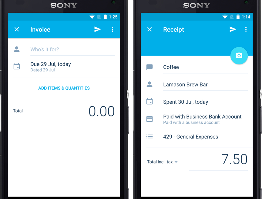 The new look Xero Android app